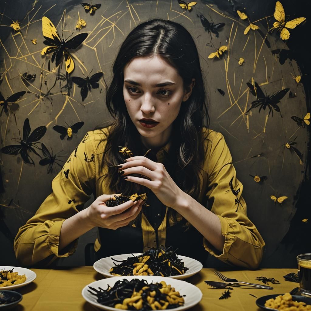 Surreal Metamorphosis: Woman's Transformation in Film Still