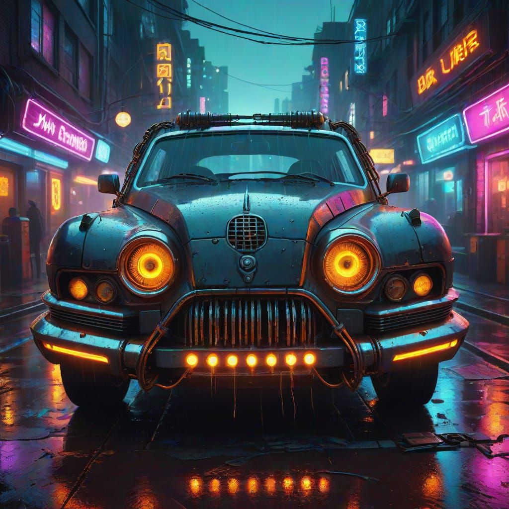 Cyberpunk Steampunk Mechanical Portrait