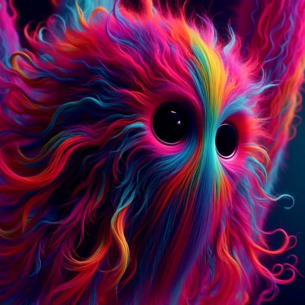 Vibrant Colors in Kaleidoscopic Fuzzy Abstraction