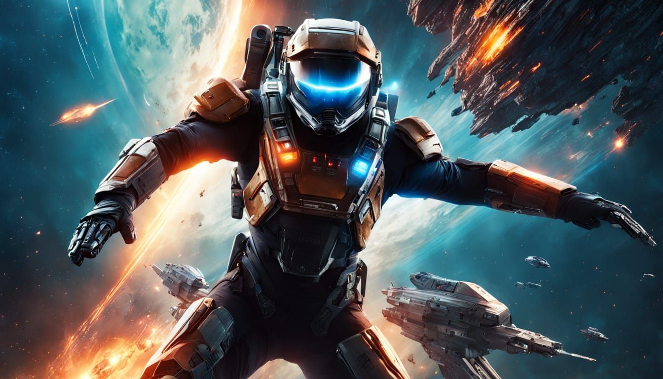 Heroic Space Pilot in Epic Escape