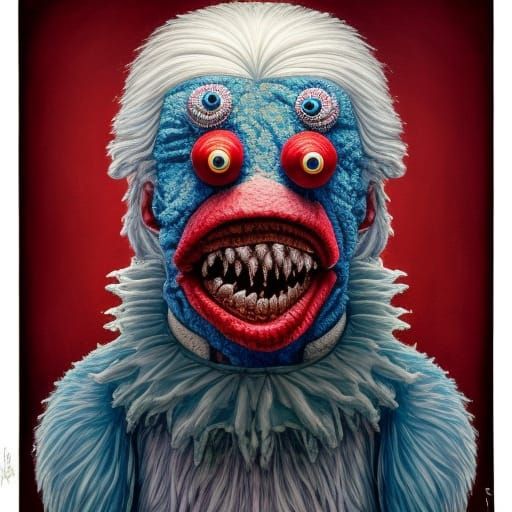 Disgusting Ragged Muppet: Surrealist Horror Caricature