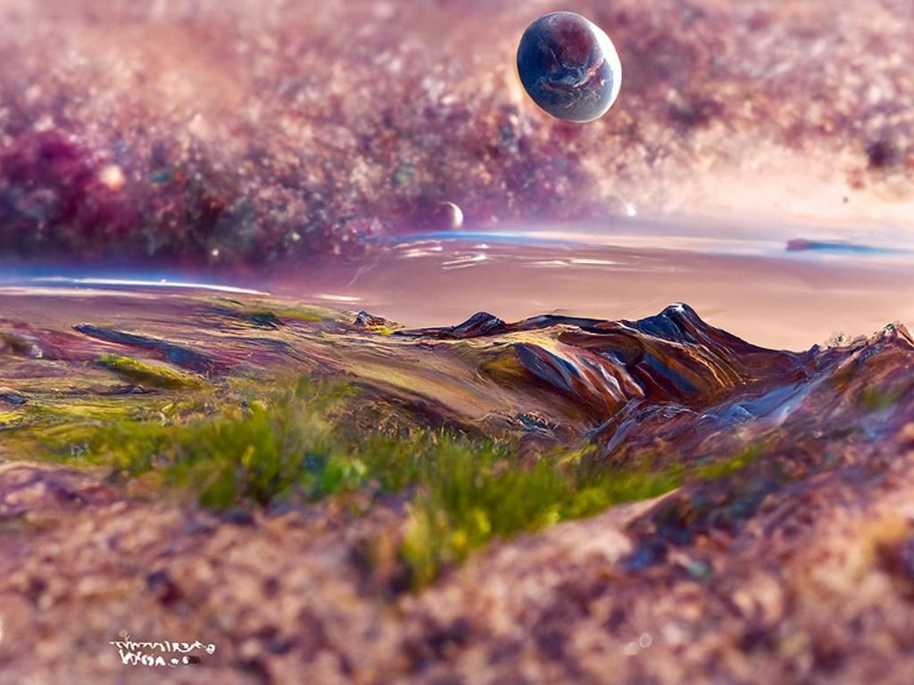 Dramatic Space Vista as Detailed Concept Art