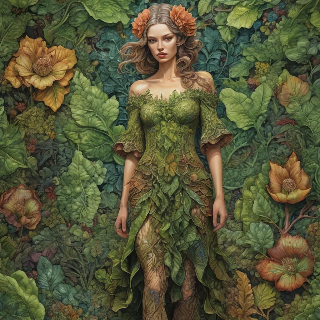 Eva Kant Fashion Show in Psychedelic Art Style