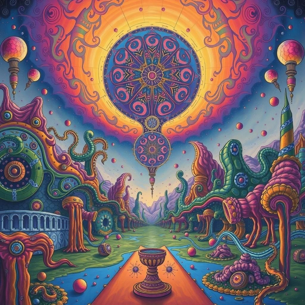 Psychedelic Tessellations in a Surrealist Style