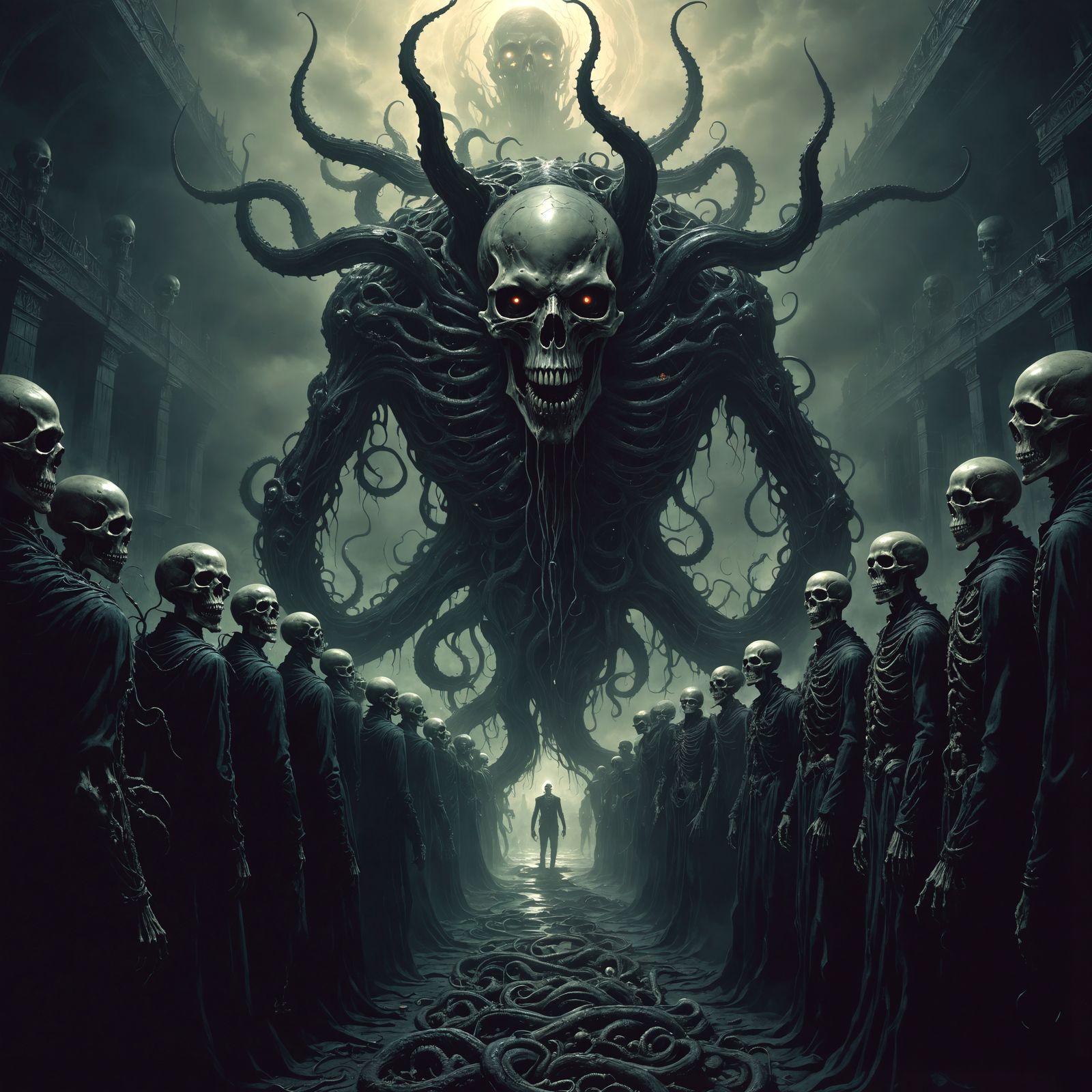 Eldritch Horror Unfolds in a Desolate, Macabre Landscape