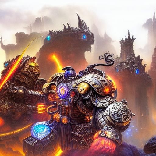 Githyanki Raid in Mind Flayer Cave: Fantasy Art