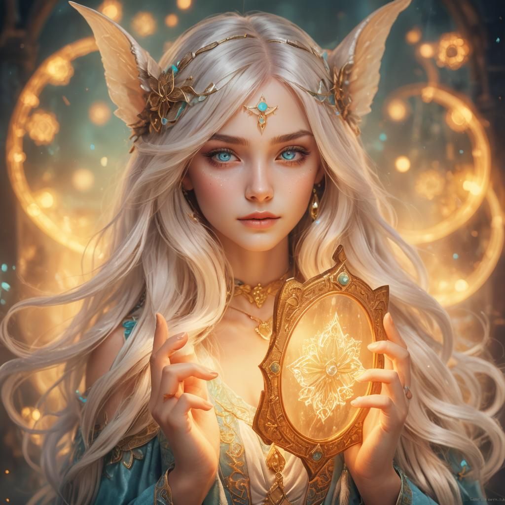 Fae Woman Portrait in Ethereal Fantasy Art