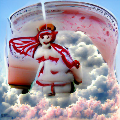Strawberry Milkshake Angel in the Clouds