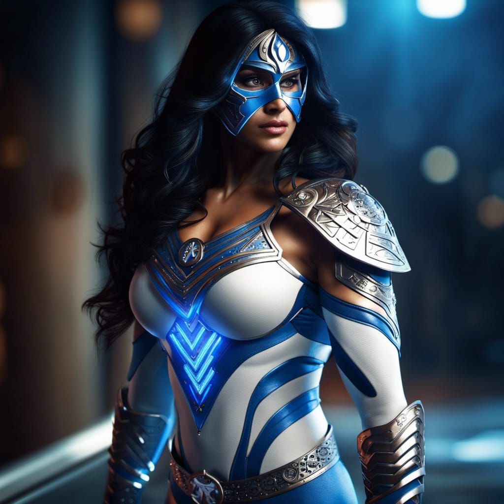 Indian Superheroine in Divine Armor