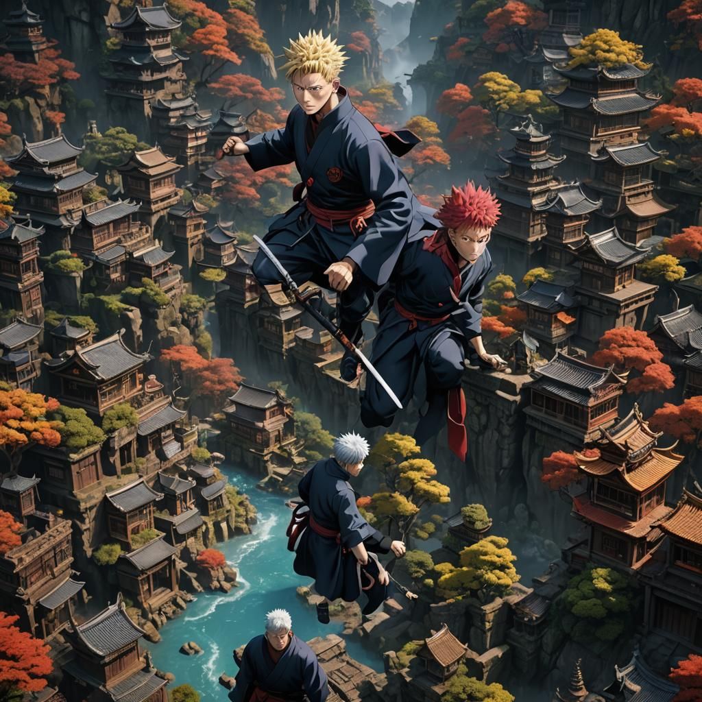 Gojo Satoru from Jujutsu Kaisen in Detailed Matte Painting
