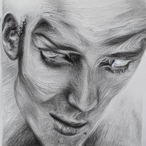 Hyperdetailed Charcoal Drawing of Februus