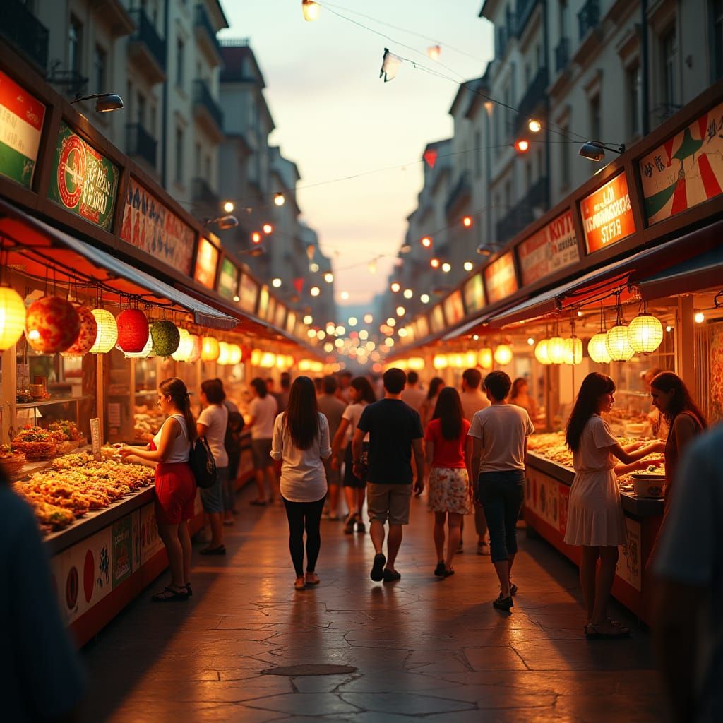Global Street Food Festival at Sunset