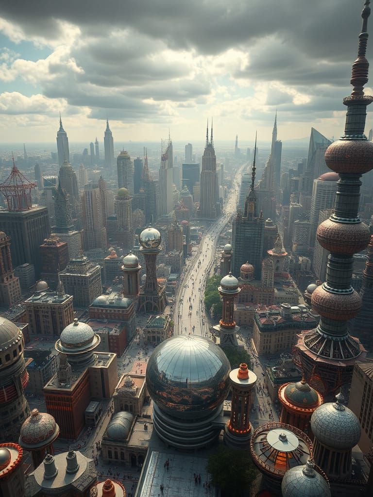 Organized Chaos: A Quantum Anarchytecture Cityscape