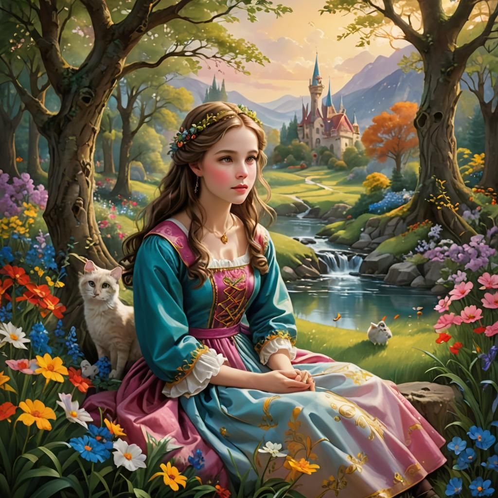 Enchanting Fairytale Scene of Grace Whispering a Secret