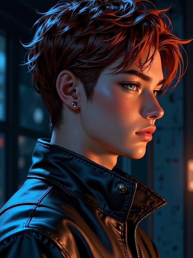 Chiseled Korean Actor-Inspired Nick Wilde Human Male Portrai...