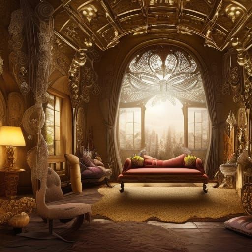 Dragonfly Crystal living room with whimsical vibes