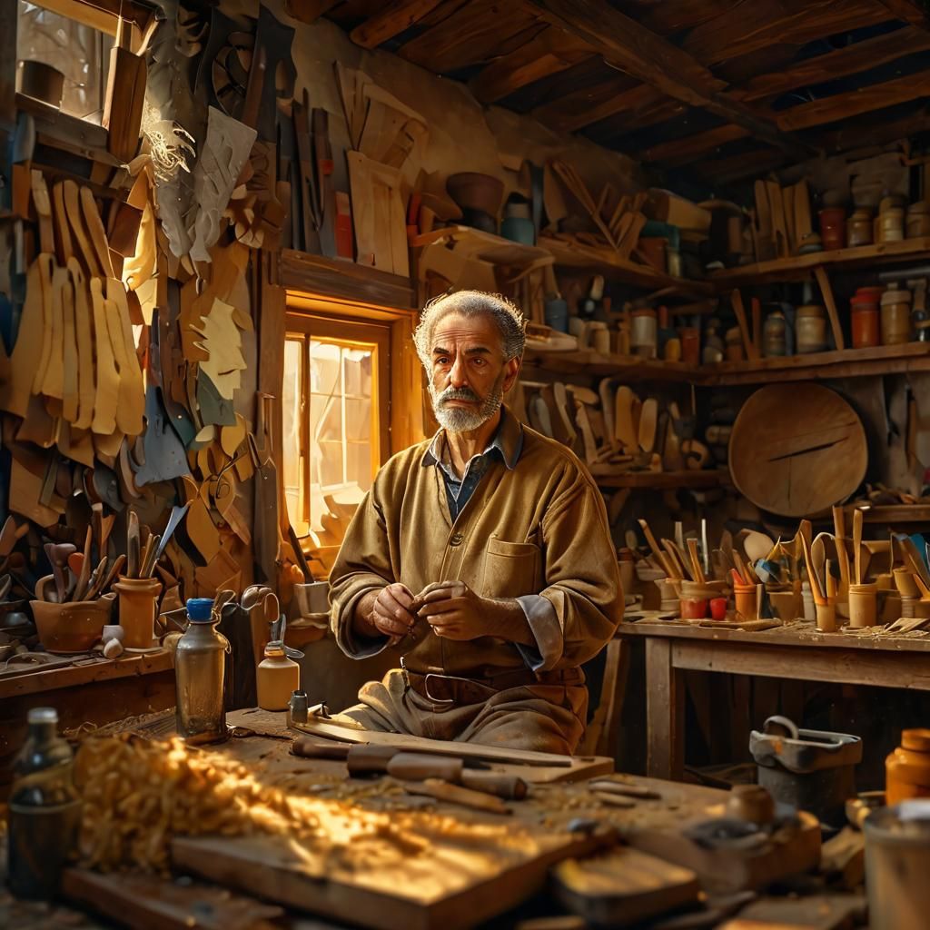 Warm Fauvist Masterpiece of Giuseppe di Nazareth in His Work...