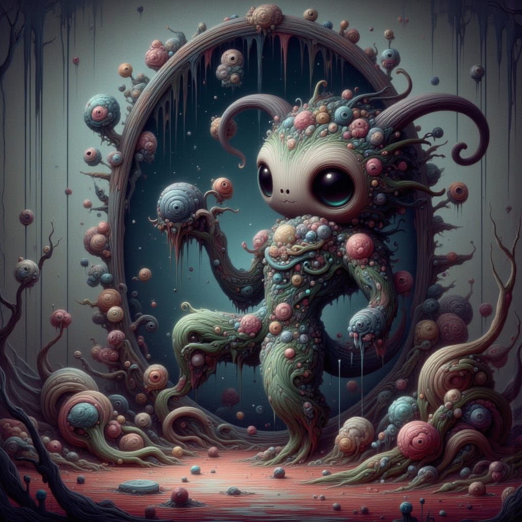 Shattered Mirror with Fragmented Reflection