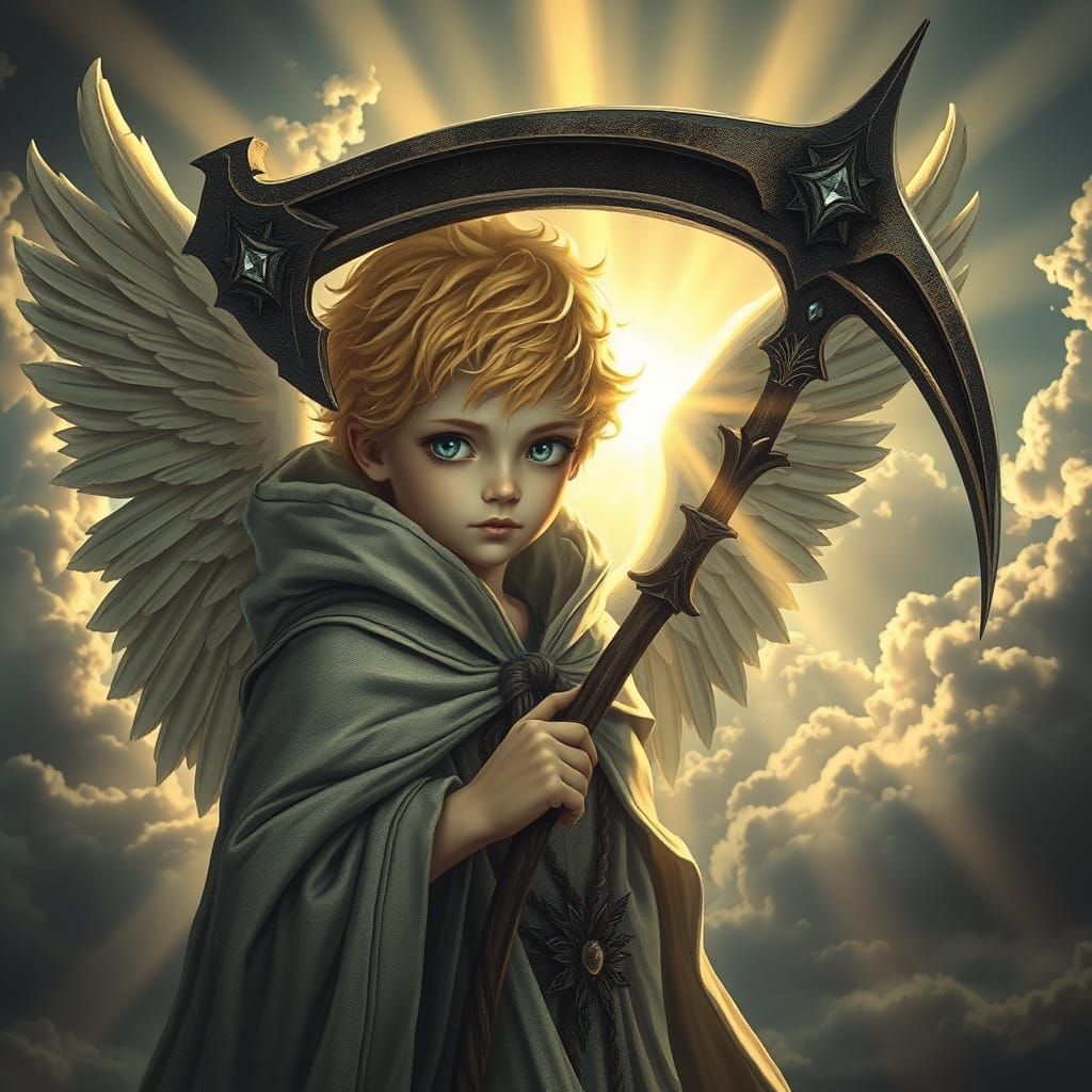 Angel Boy in Reaper Cloak with Diamond Eyes