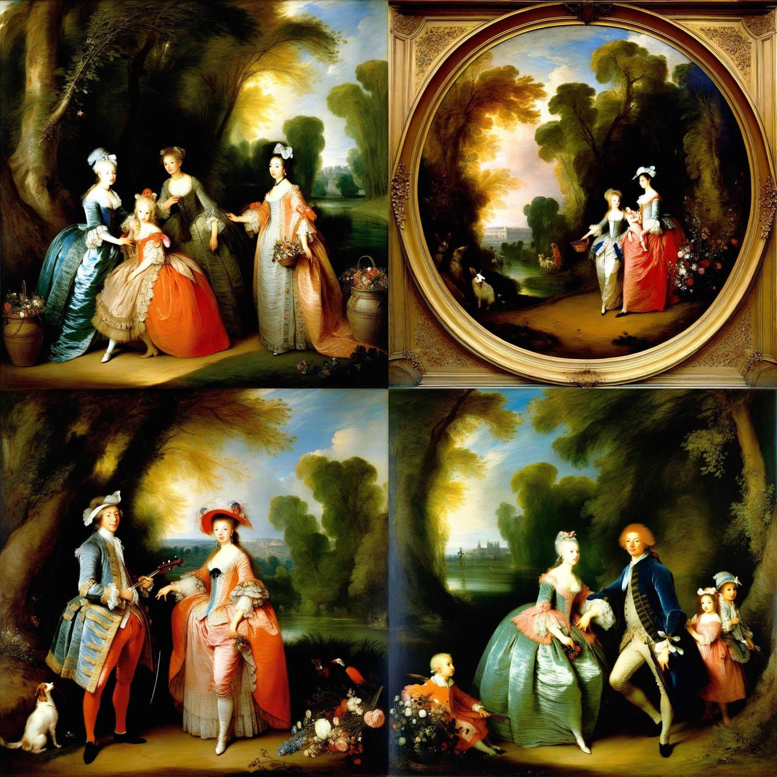 Elegant Outdoor Gathering in Rococo Style