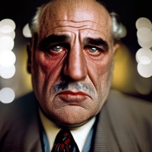 Vito Corleone Portrait in Professional Photography Style