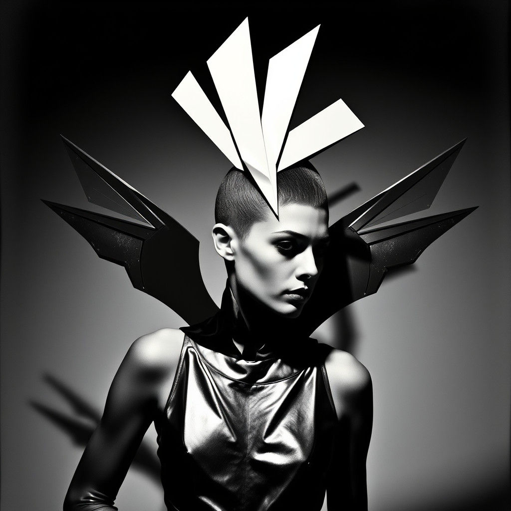 Geometric Fashion Photograph in Dada Style