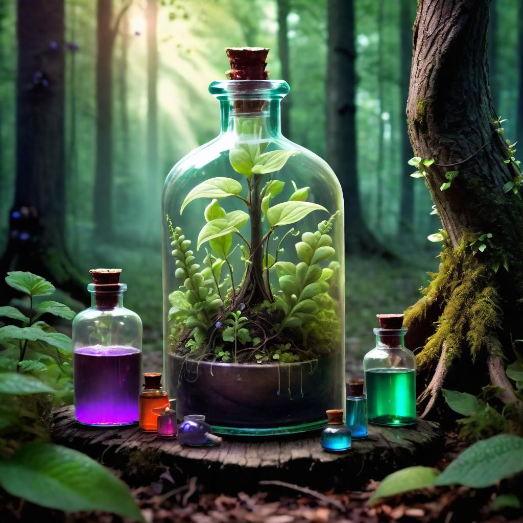 Magical Plant and Potions in Enchanted Forest