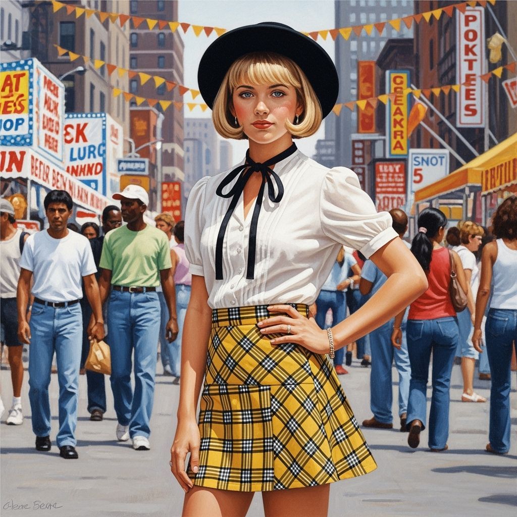 Debbie Gibson Inspired Hyperrealistic Street Scene