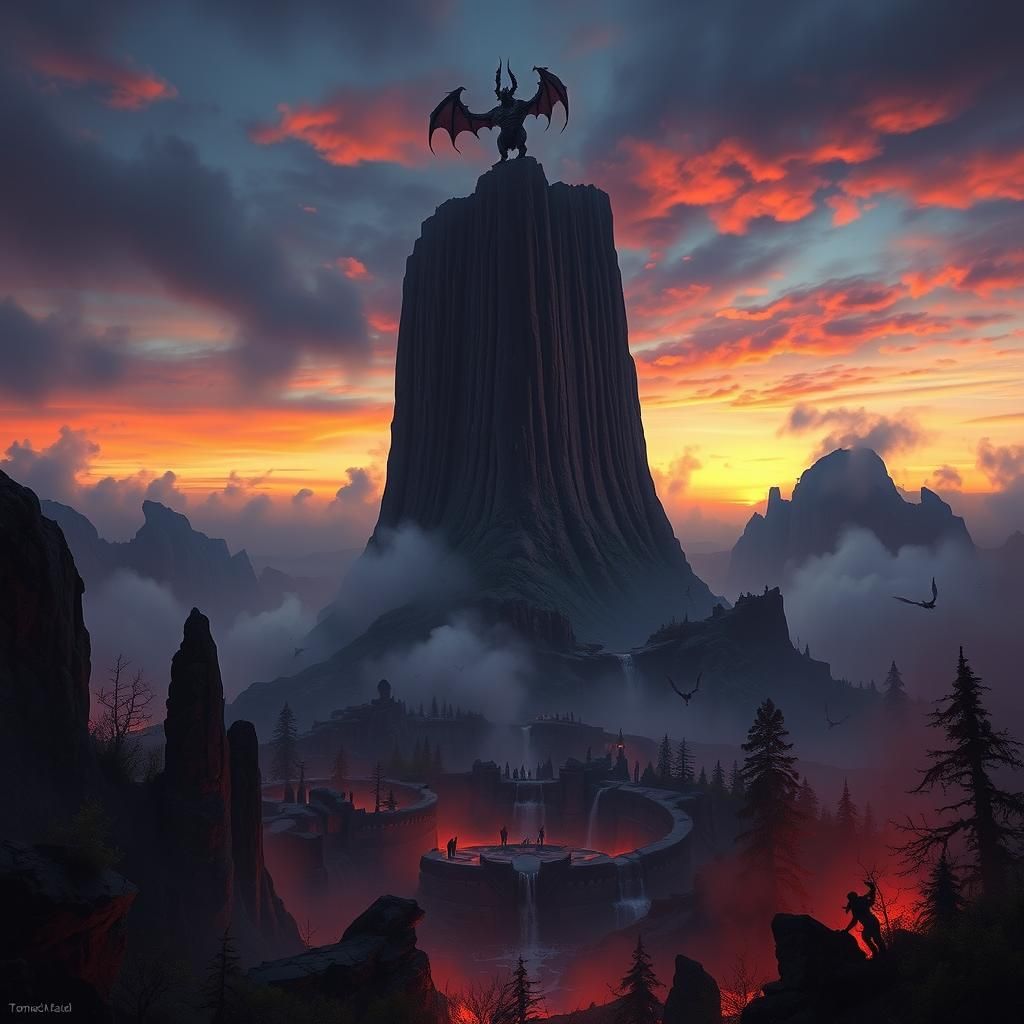 Devils Tower: Gothic Landscape with Demons and Wraiths