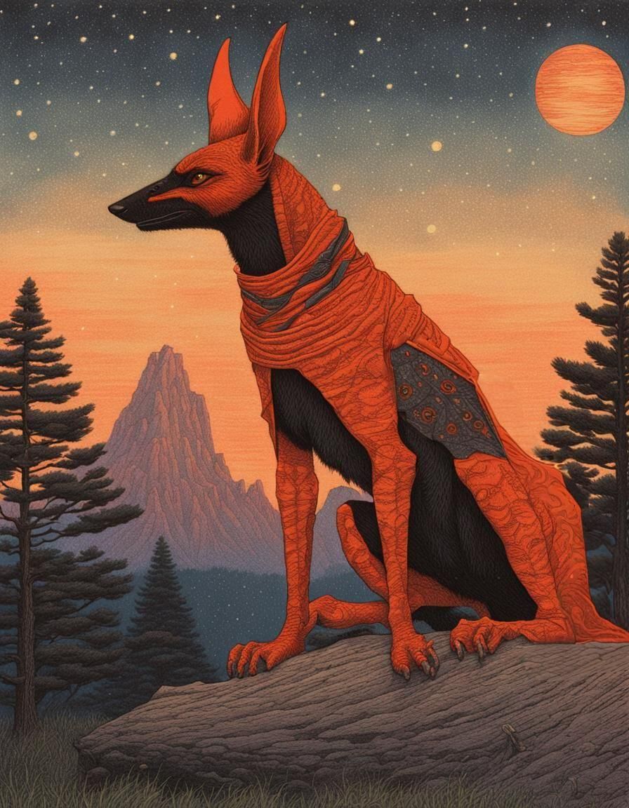 Anthro Alien Merchant Gazing at Stars