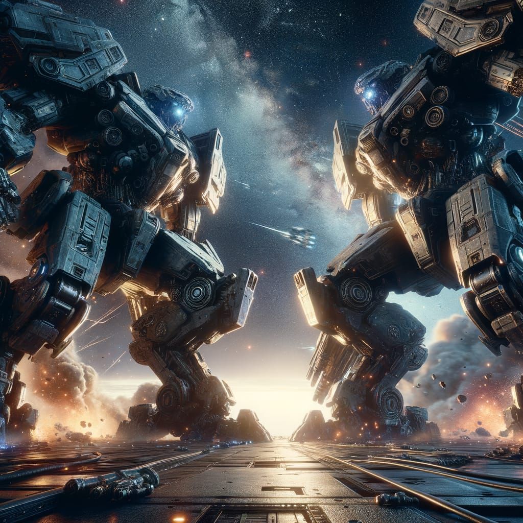 Epic Mech Face-Off in Deep Space