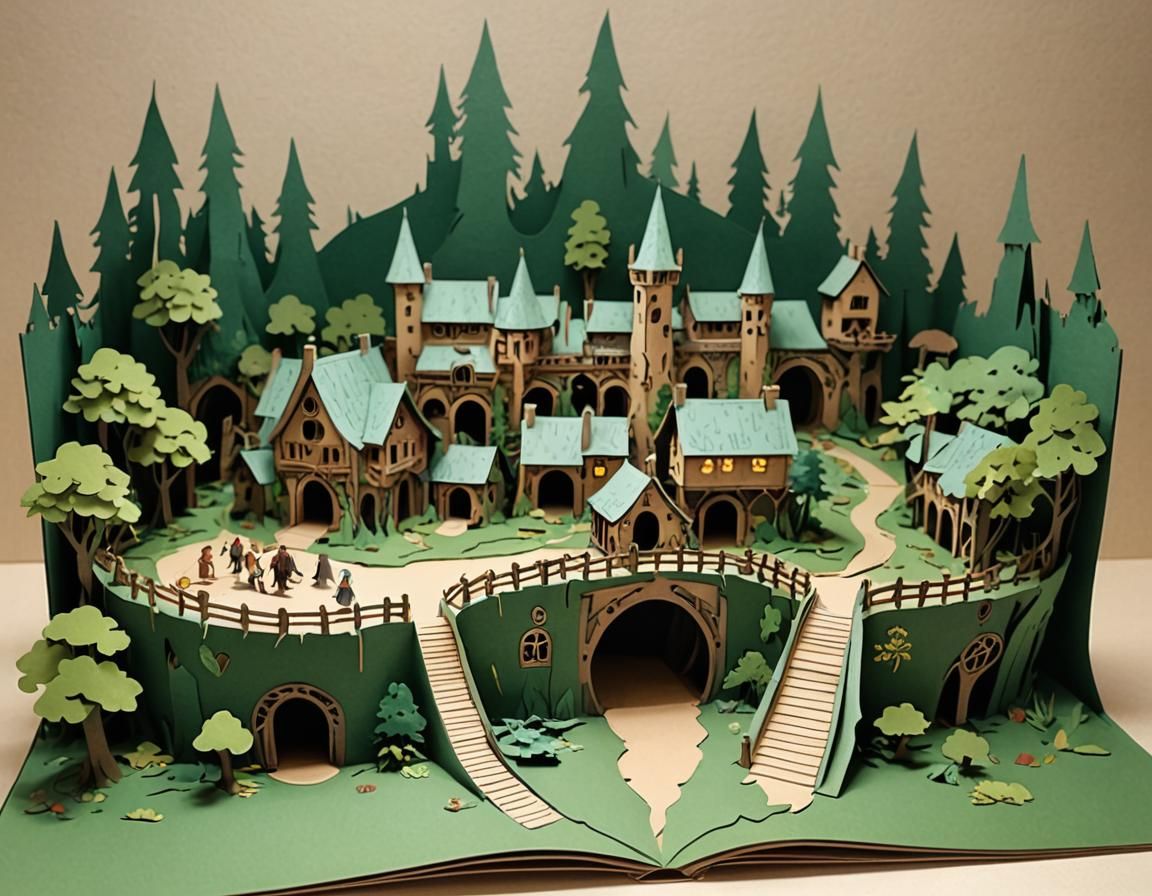 Lord of the Rings Pop-Up Book Art