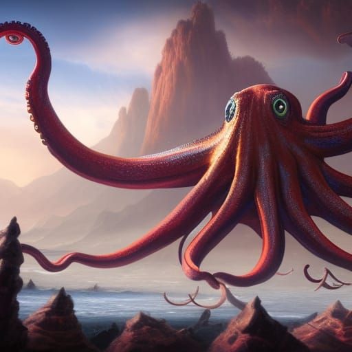 Giant Octopus Land Attack