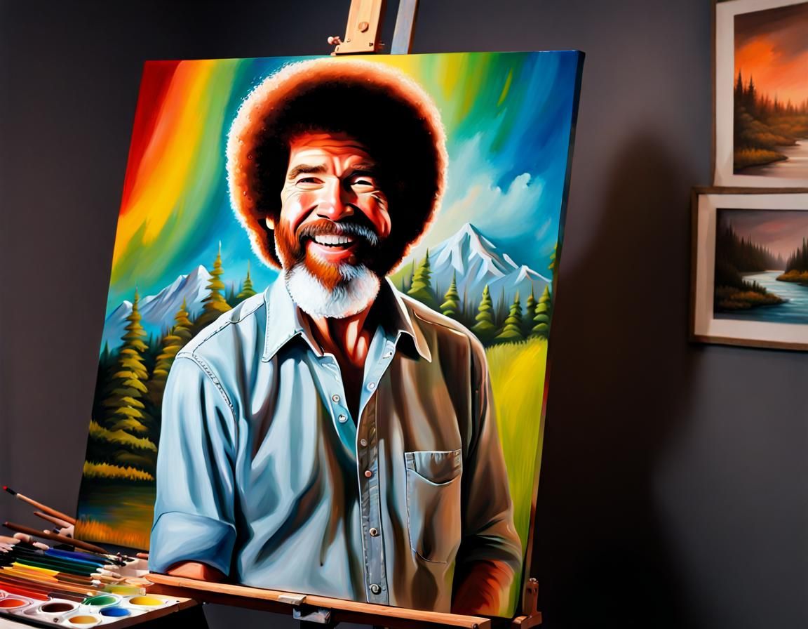 Hyperrealistic Painting in Bob Ross Style