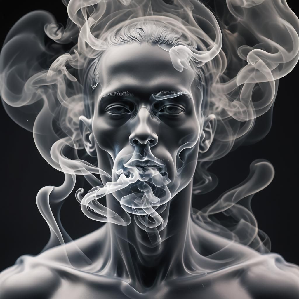 Spectacular Transparent Smoke Man: A Mythical Vision