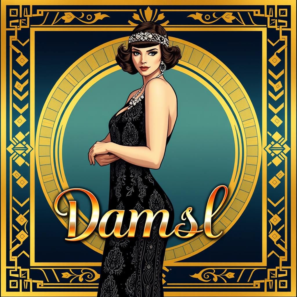 Art Deco Movie Poster of Damsel