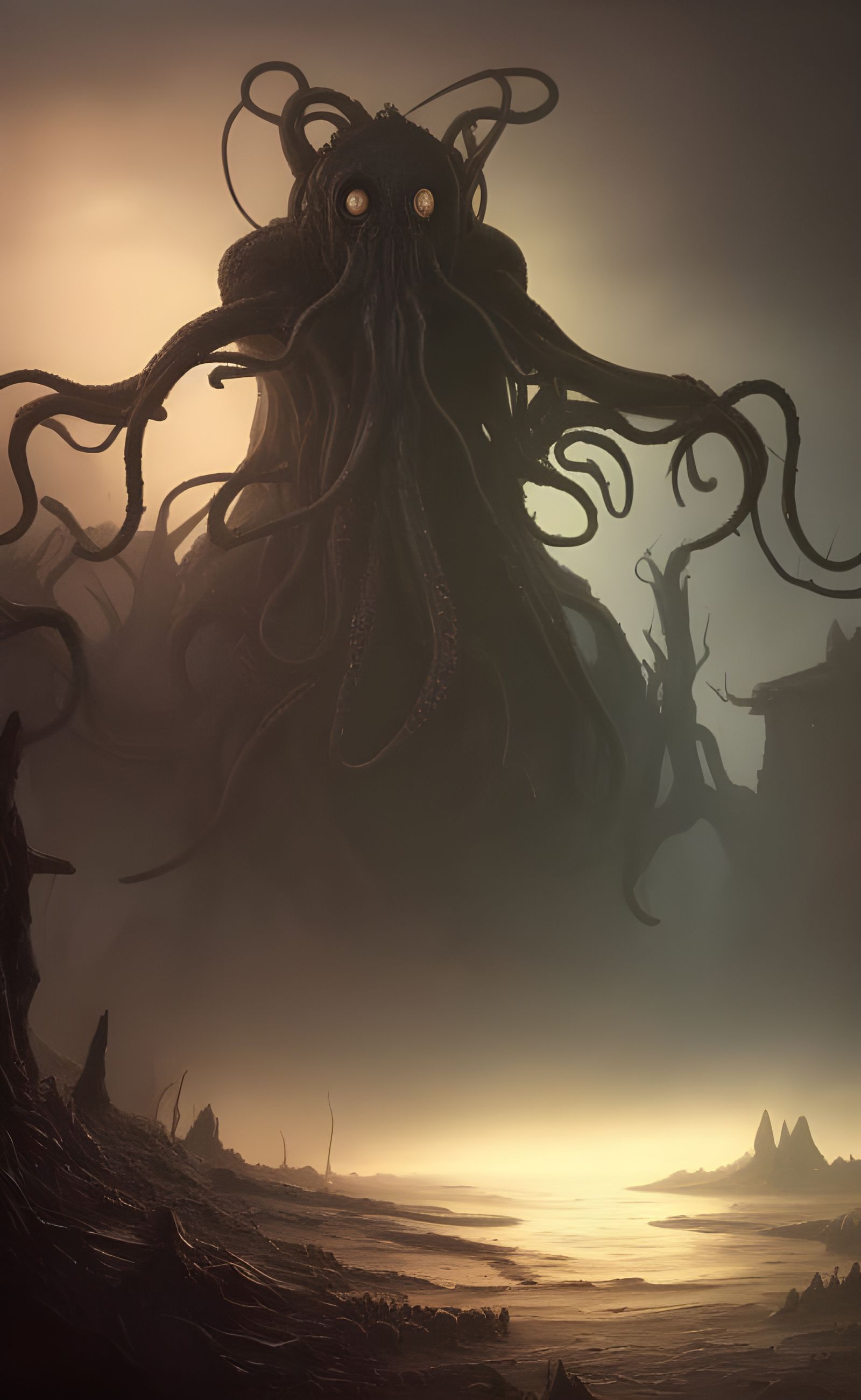 Cosmic Horror: Cthulhu in a Ruined Landscape