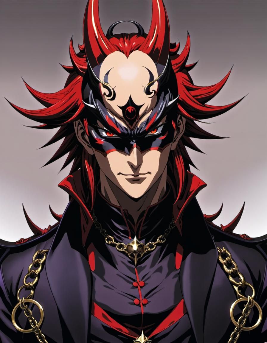 Diabolical Malevolent Figure in Anime Style