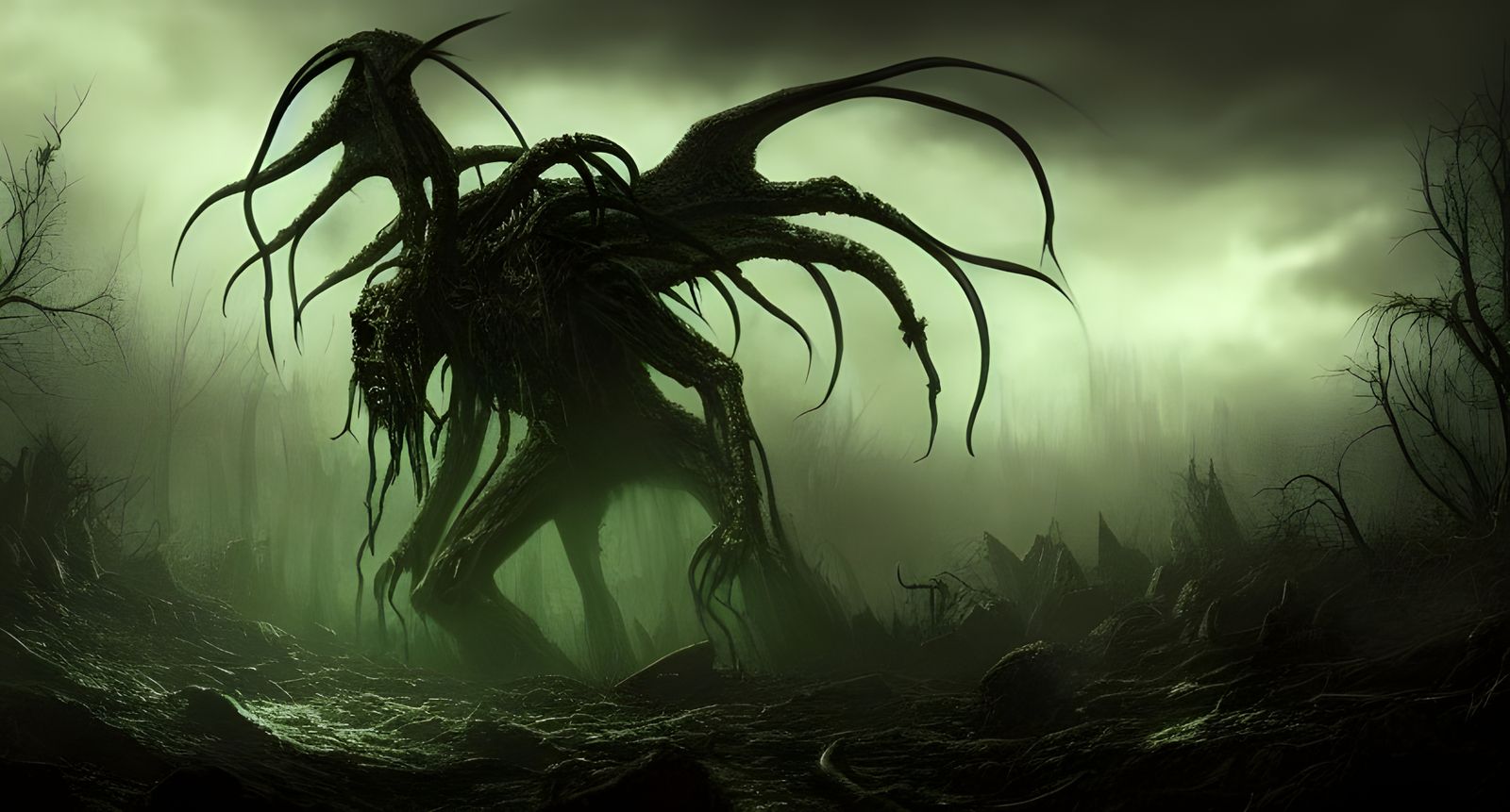 Lovecraftian Elder God Ruins Post-Apocalyptic World