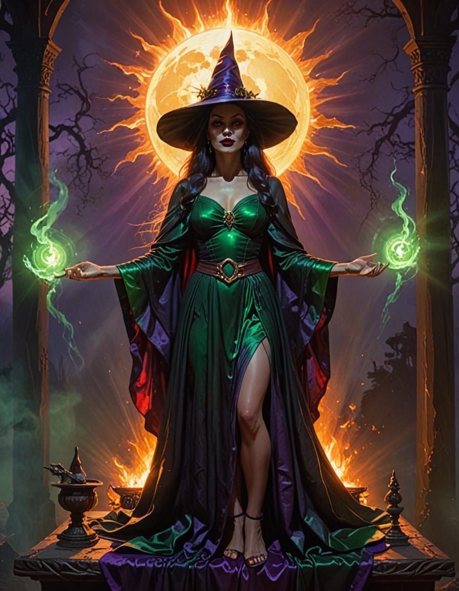 Terrifying Witch of the Dead in Dark Fantasy Style