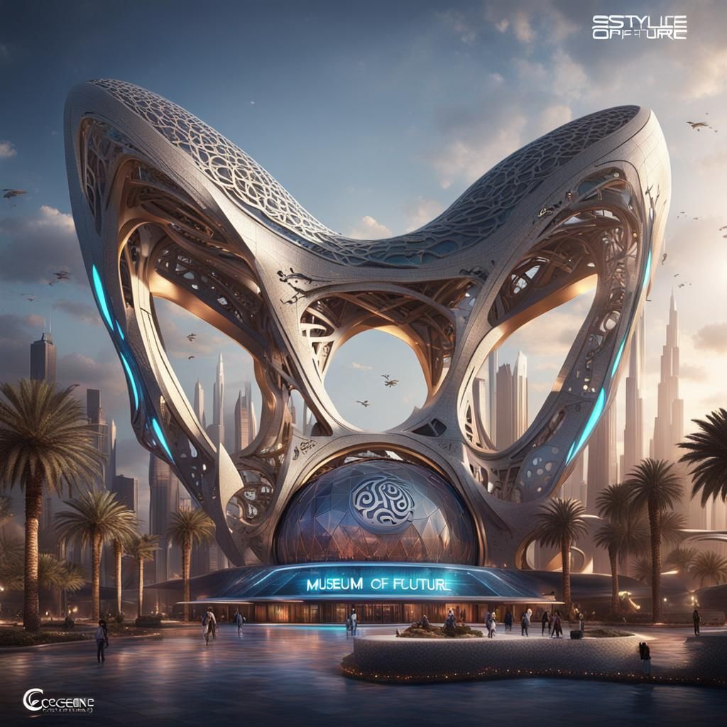 Museum of the Future Logo in Dubai Style