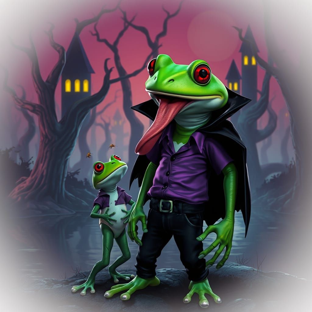 Vampire Frog's Forest Trap: Vintage Horror Comic