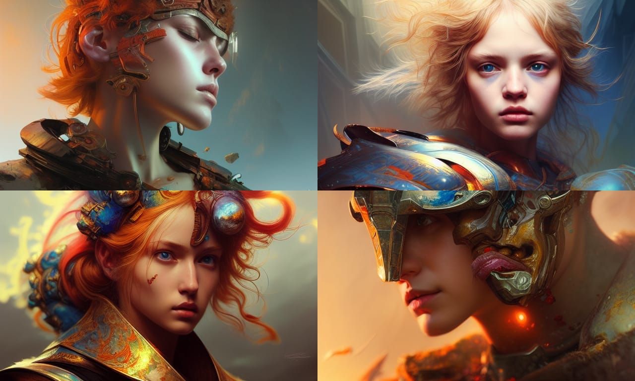 Realistic 3D Portrait of a Cute Blonde