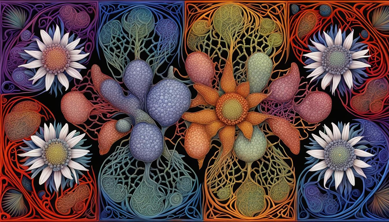 Psychedelic Celtic Zodiac Art with 3D Shading