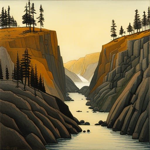 Dreamlike Landscape with Ethereal Figures