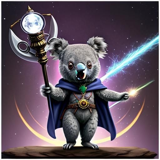 Anthropomorphic Koala Wizard Cosplay