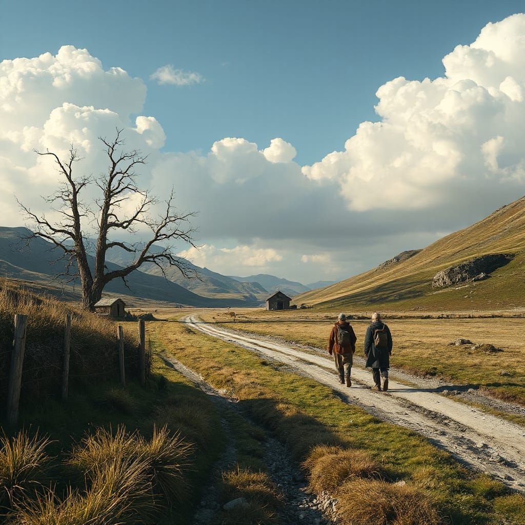 Man Gazing into Steppes, Inspired by Levitan & Aardman