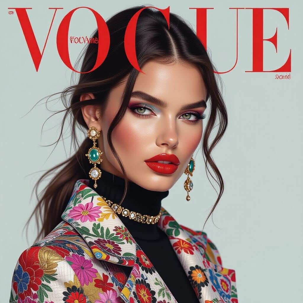 Vogue Cover Model in High Fashion