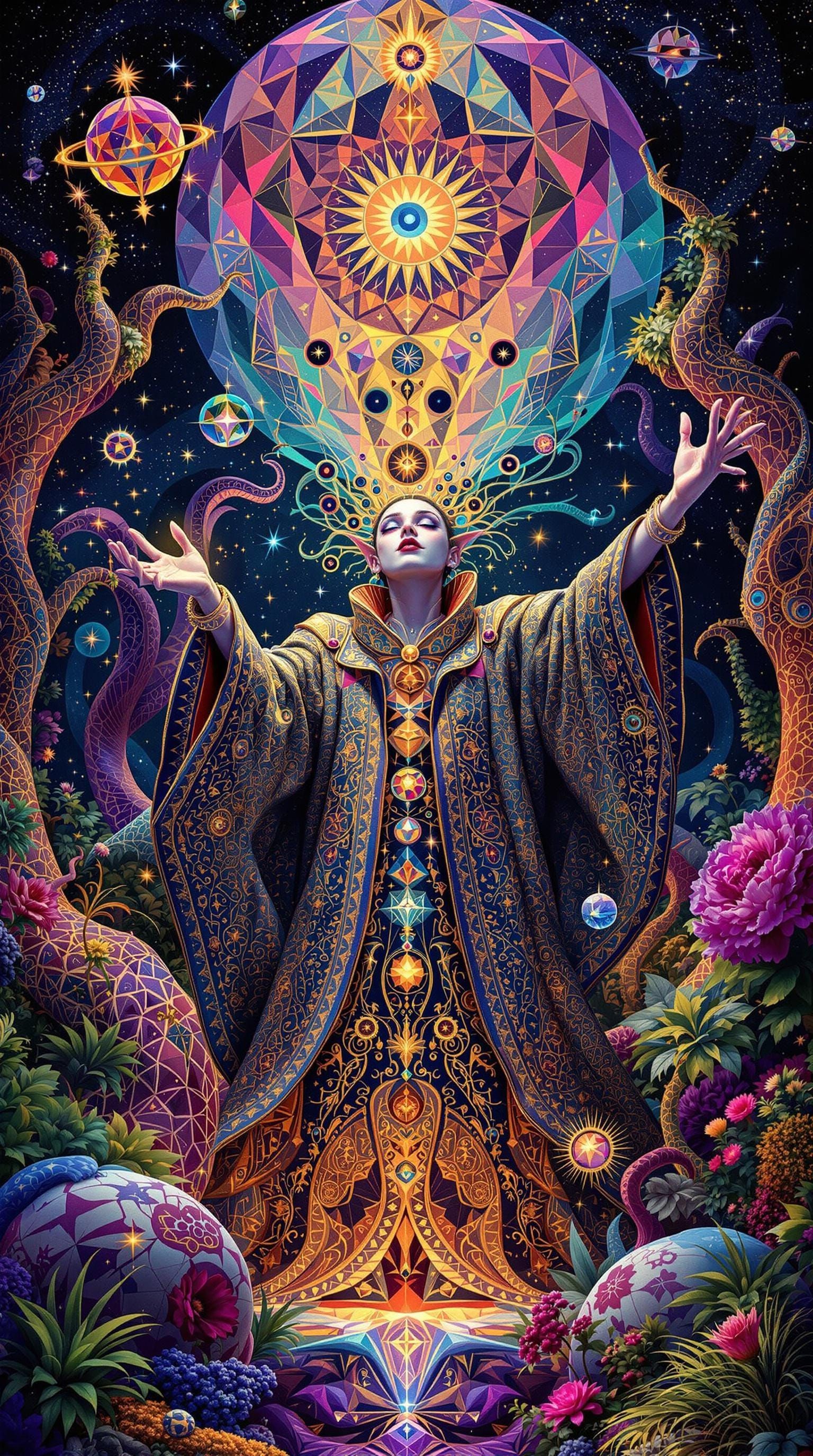 Psychedelic Entity Performing Impossible Geometry