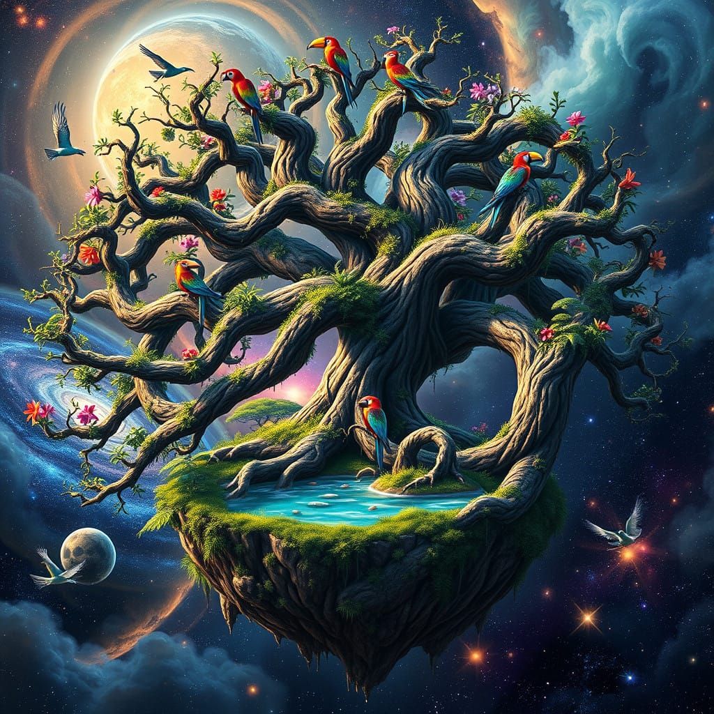 Gargantuan Tree in Celestial Celtic Knot